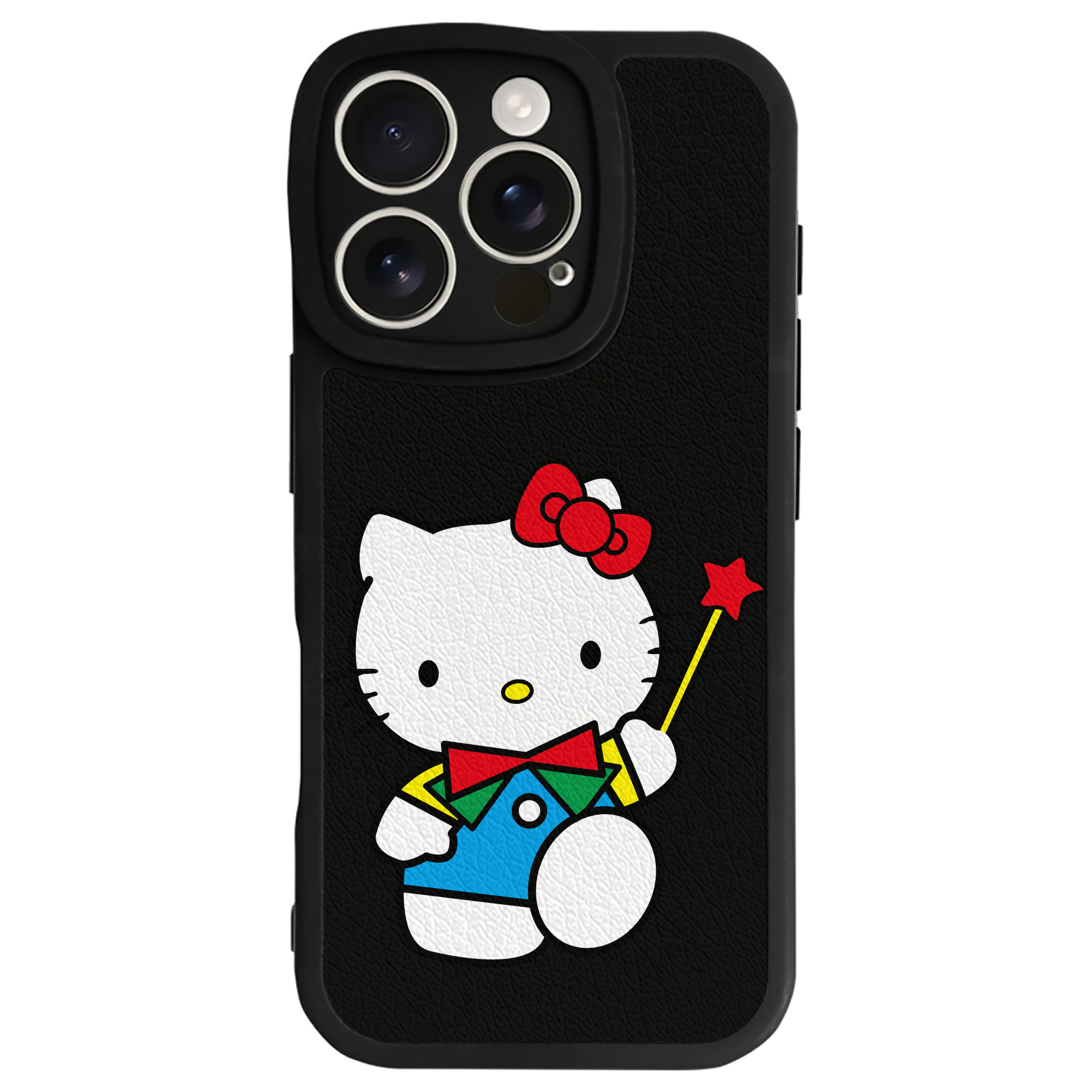（画像用） Hello Kitty ハローキティ 【iPhone 16シリーズ対応】シリコンスマホケース（レザー調） 材質：シリコン